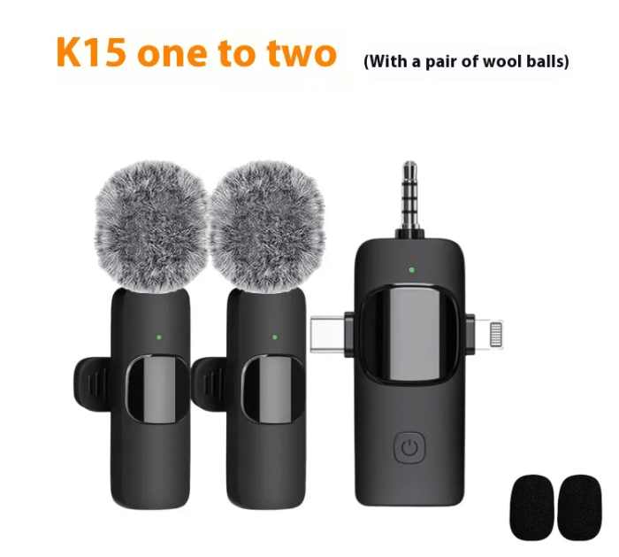 Wireless Collar Clip Microphone Three-in-one Three Connector Mini Microphone 35 Hole - Flex Services