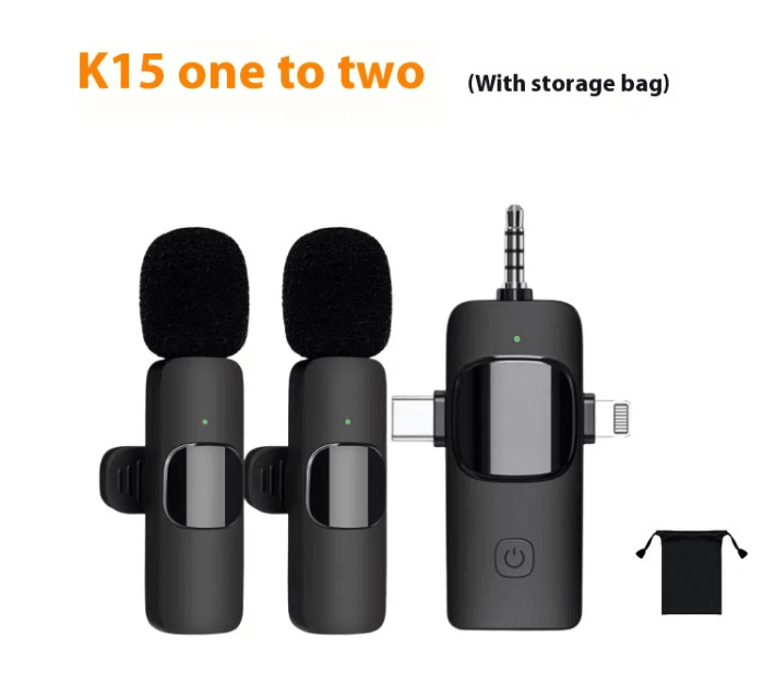 Wireless Collar Clip Microphone Three-in-one Three Connector Mini Microphone 35 Hole - Flex Services