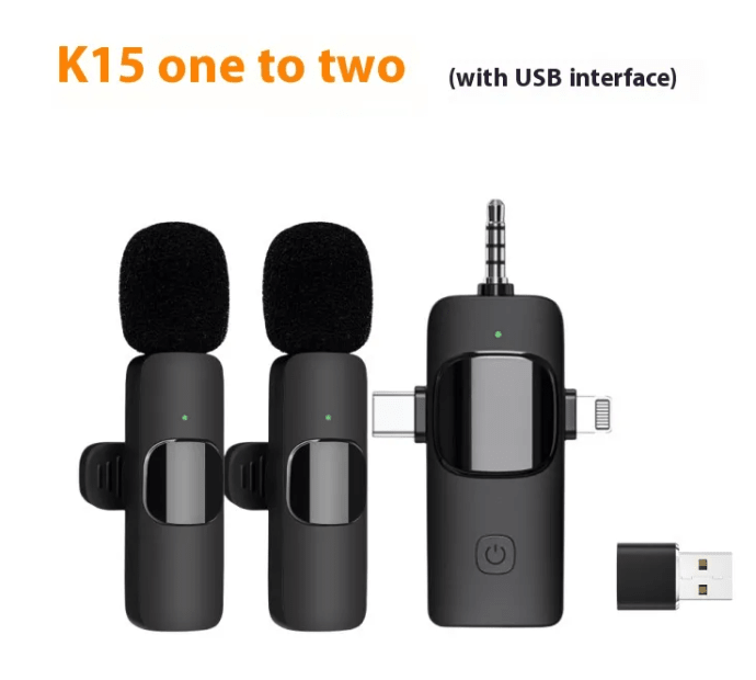 Wireless Collar Clip Microphone Three-in-one Three Connector Mini Microphone 35 Hole - Flex Services